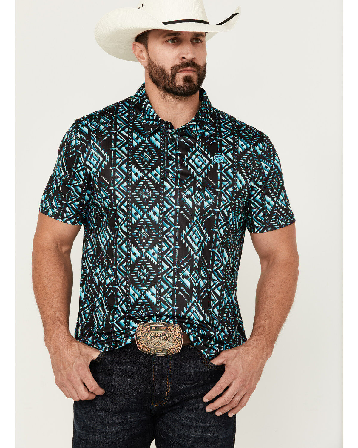 Rock & Roll Denim Men's Boot Barn Exclusive Southwestern Print Short Sleeve Polo Shirt 1 323018-rock-amp-roll-denim-men-s-boot-barn-exclusive-southwestern-print-short-sleeve-polo-shirt-1.jpg
