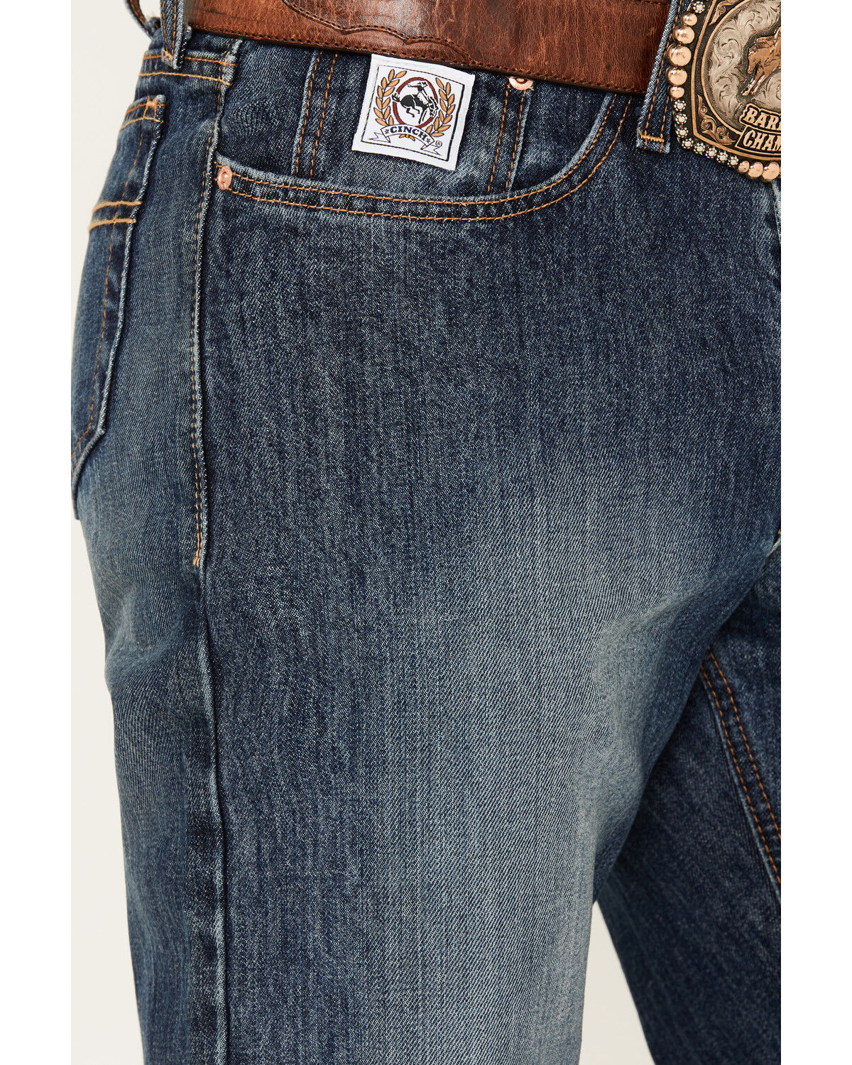 Cinch Men's White Label Relaxed Fit Denim Jeans Dark Stonewash Denim Jeans