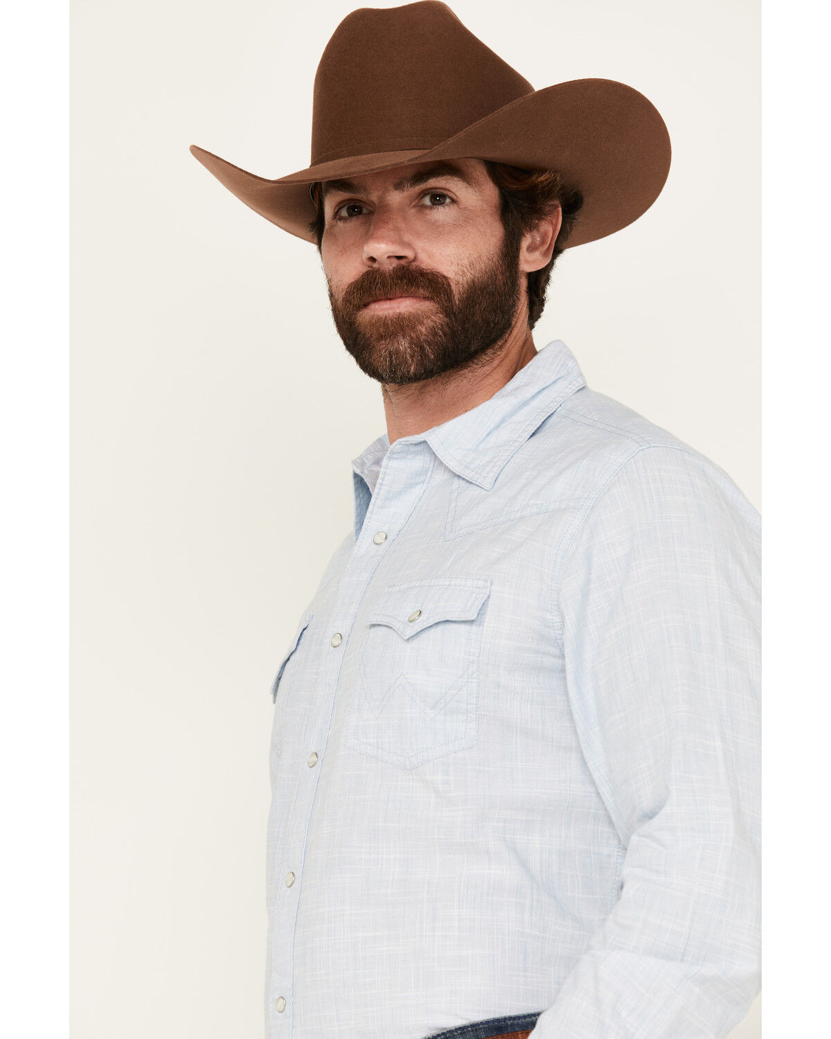 Wrangler Retro Men's Retro Solid Long Sleeve Snap Western Shirt