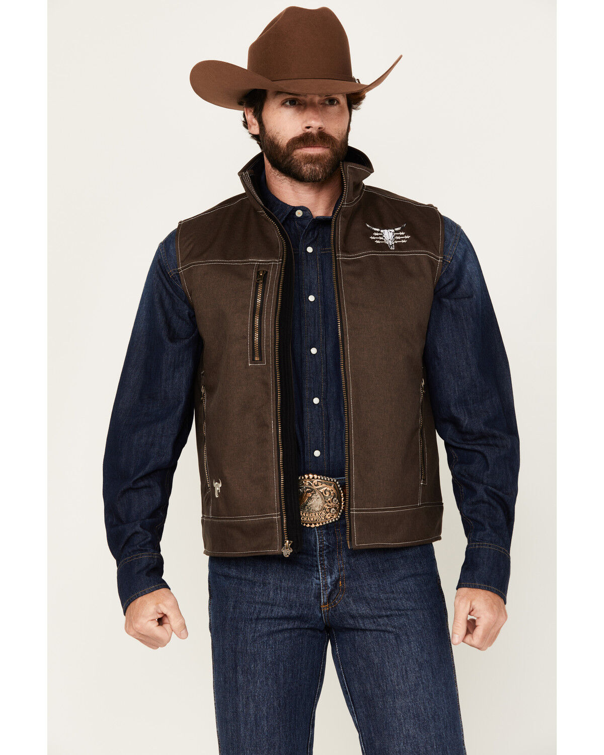 Cowboy Hardware Men's Live Free Woodsman Softshell Vest