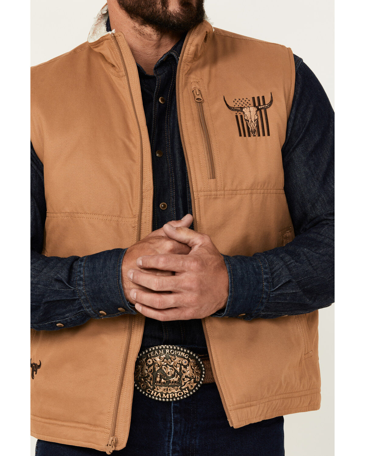 Cowboy Hardware Men's Embroidered Conceal Carry Softshell Vest