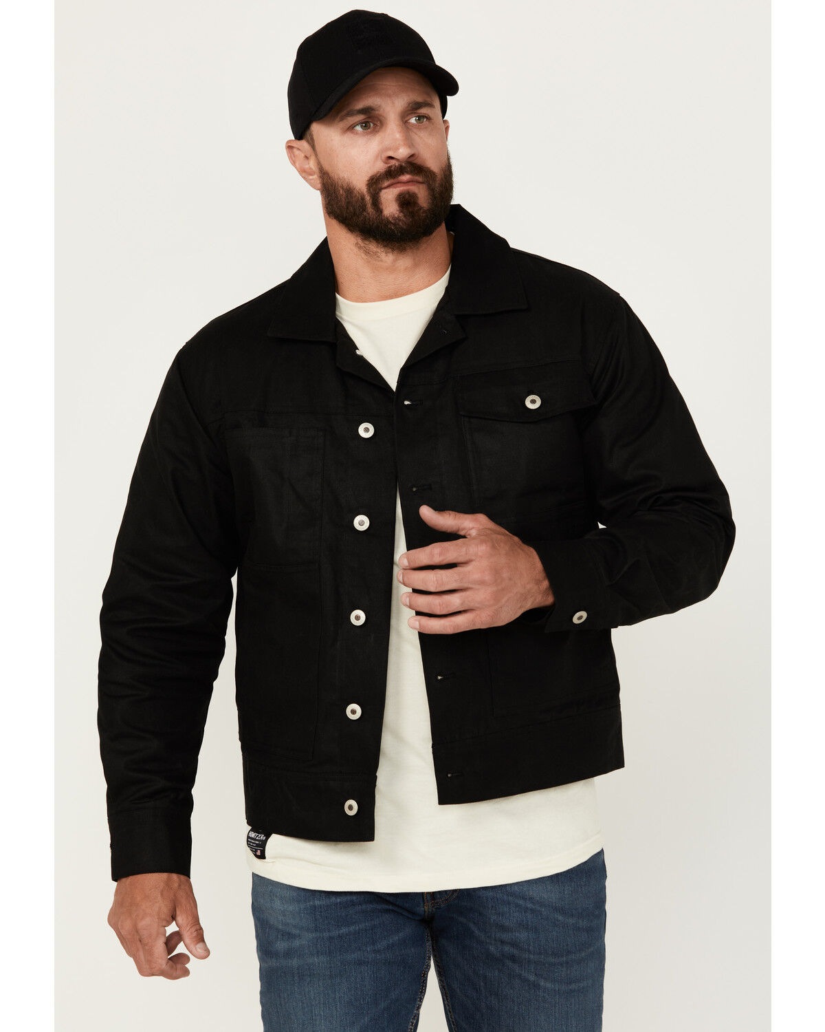 Resistol Men's Blackwater Solid Waxed Canvas Button-Down Jacket