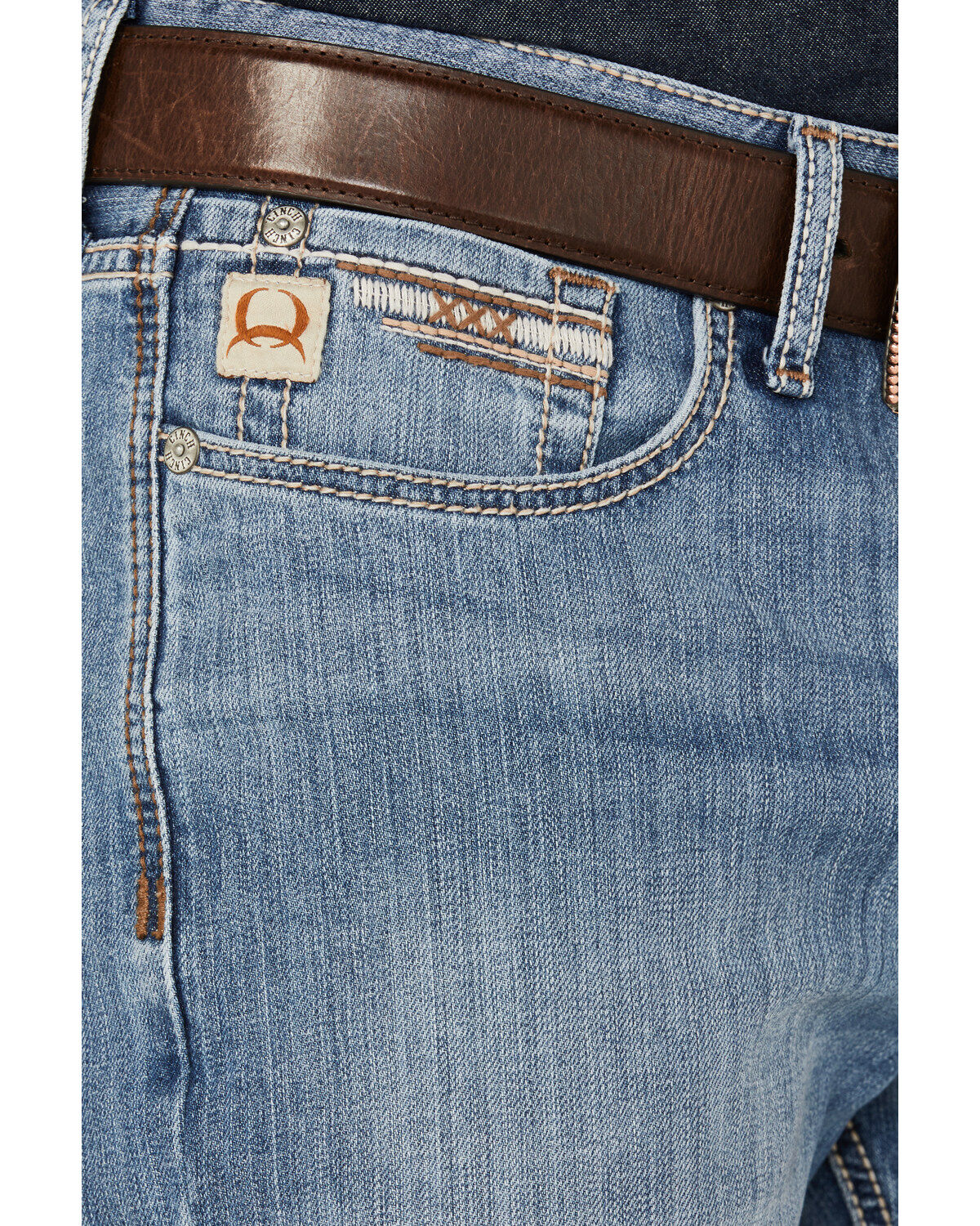 Cinch Men's Grant Medium Stonewash Relaxed Bootcut Performance Stretch Denim Jeans