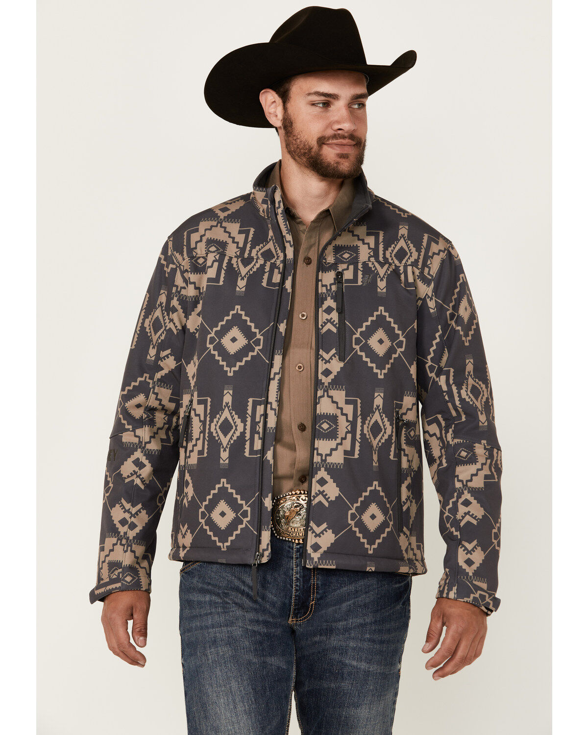 Hooey Men's Southwestern Print Softshell Jacket