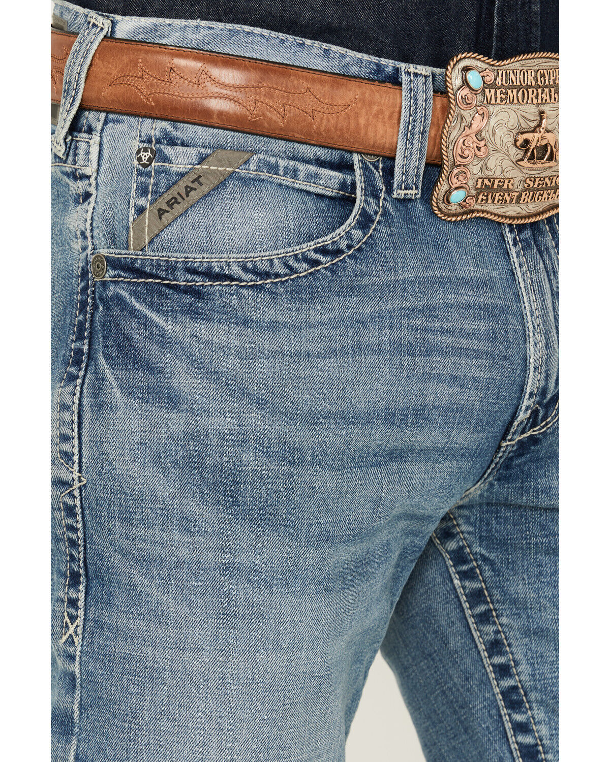 Ariat Men's Boot Barn Exclusive M2 Nolan Badger Medium Wash Relaxed Bootcut Stretch Denim Jeans