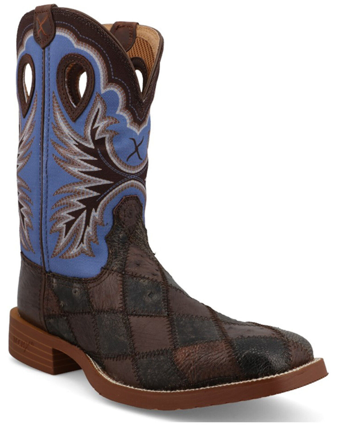 Twisted X Men's Tech X&trade; Exotic Ostrich Performance Western Boots - Broad Square Toe