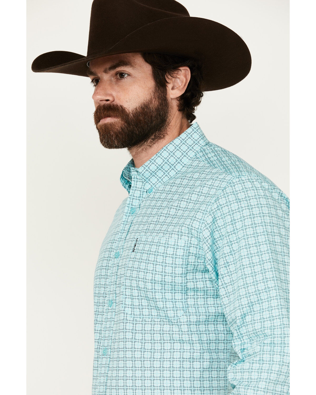 Cinch Men's Geo Print Long Sleeve Button-Down Western Shirt