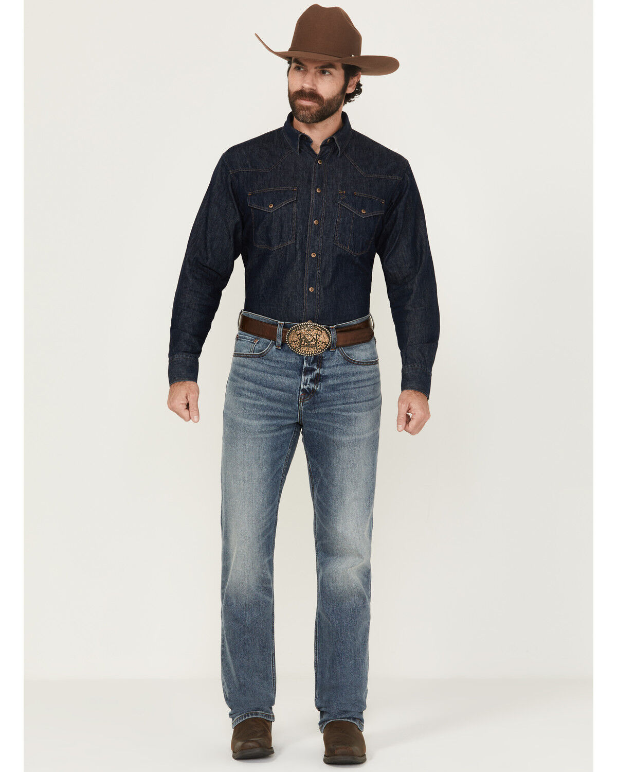 Blue Ranchwear Men's Dorado Wash Bronson Slim Straight Stretch Denim Jeans