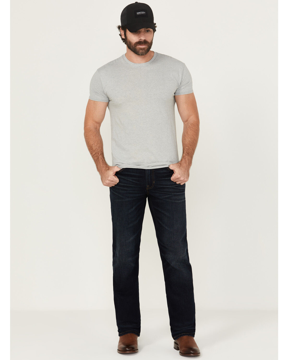Brothers and Sons Men's Cochise Wash Tucker Slim Straight Stretch Denim Jeans