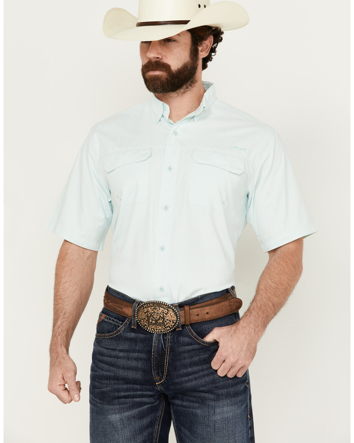 Ariat Men's VenTek Outbound Solid Short Sleeve Button-Down Performance Western Shirt