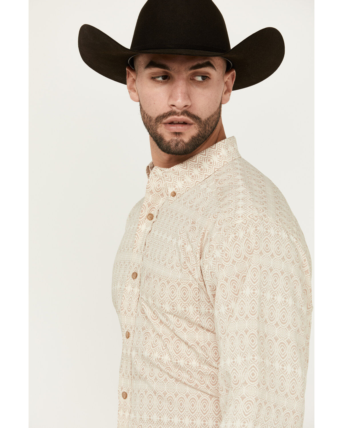 Ariat Men's 360 Airflow Geo Print Long Sleeve Button-Down Western Shirt