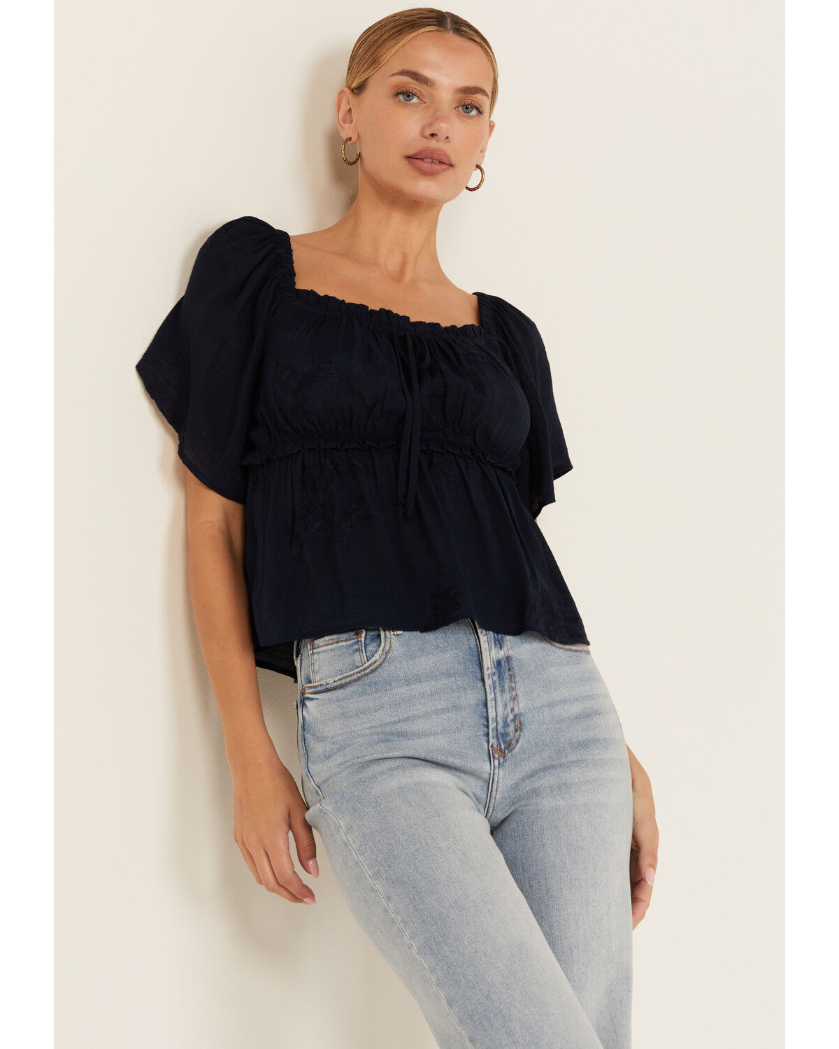 Wild Moss Women's Flutter Sleeve Top