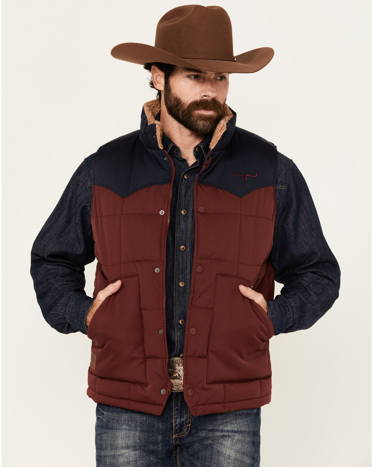 Kimes Ranch Men's Muir Trail Colorblock Quilted Vest