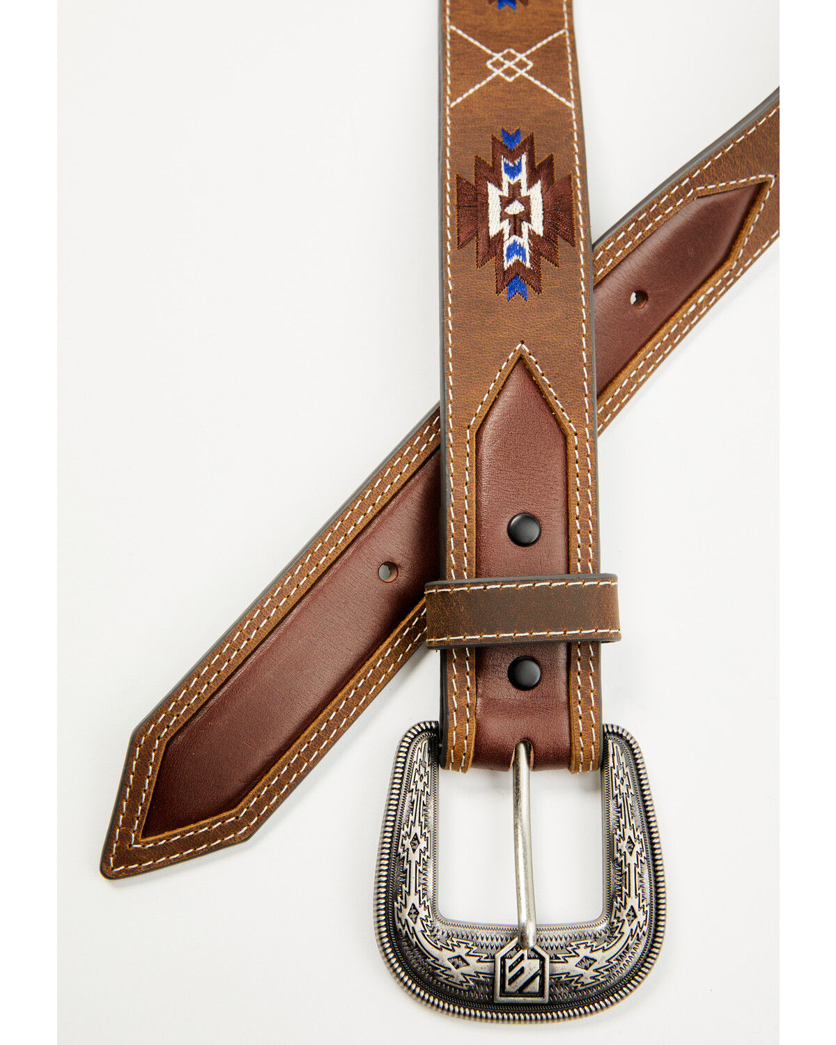 RANK 45&reg; Men's Tanner Southwestern Embroidered Belt