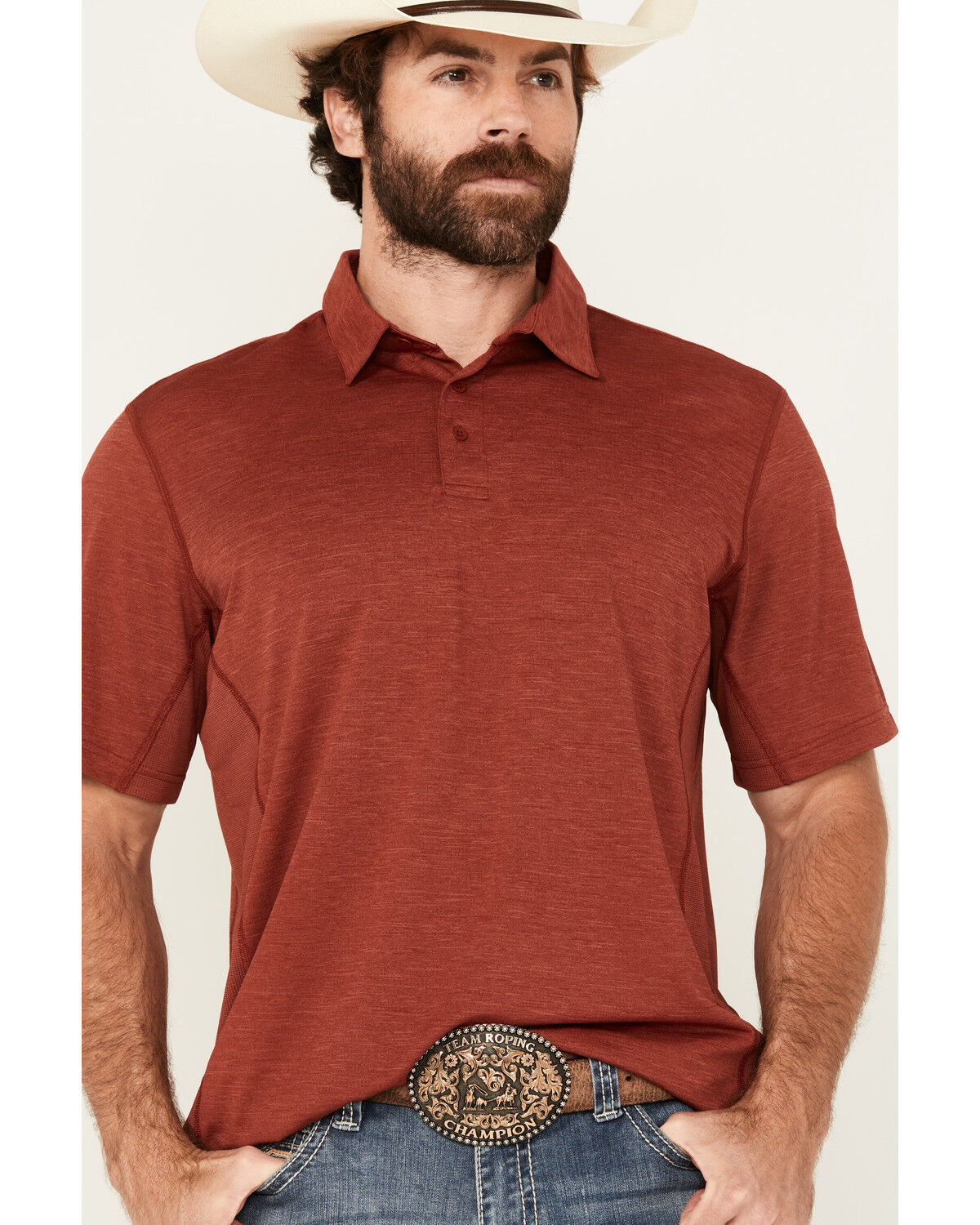 Wrangler Men's Solid Short Sleeve Performance Polo