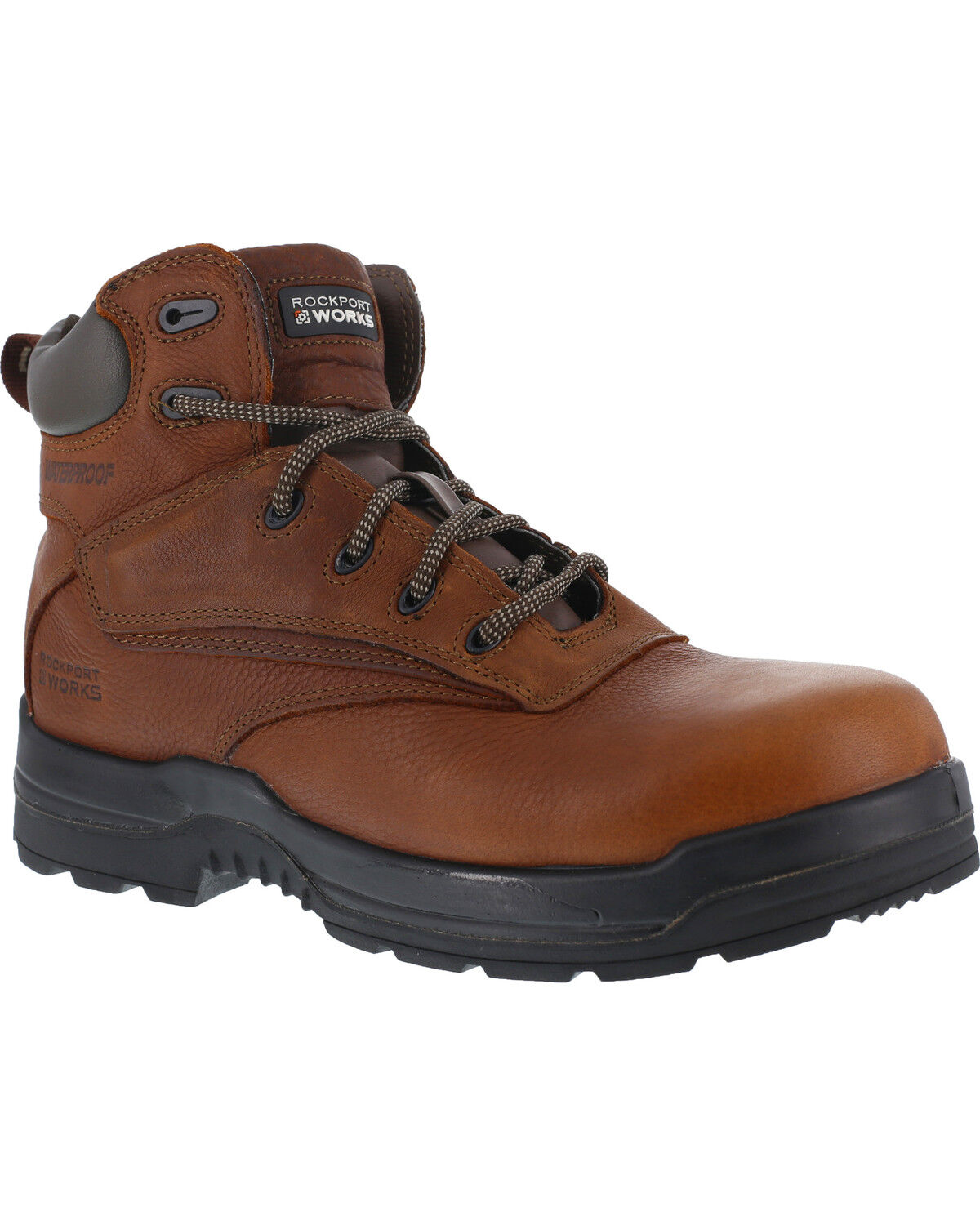Rockport Men's More Energy Deer Tan 6 Lace-Up Work Boots - Composite Toe