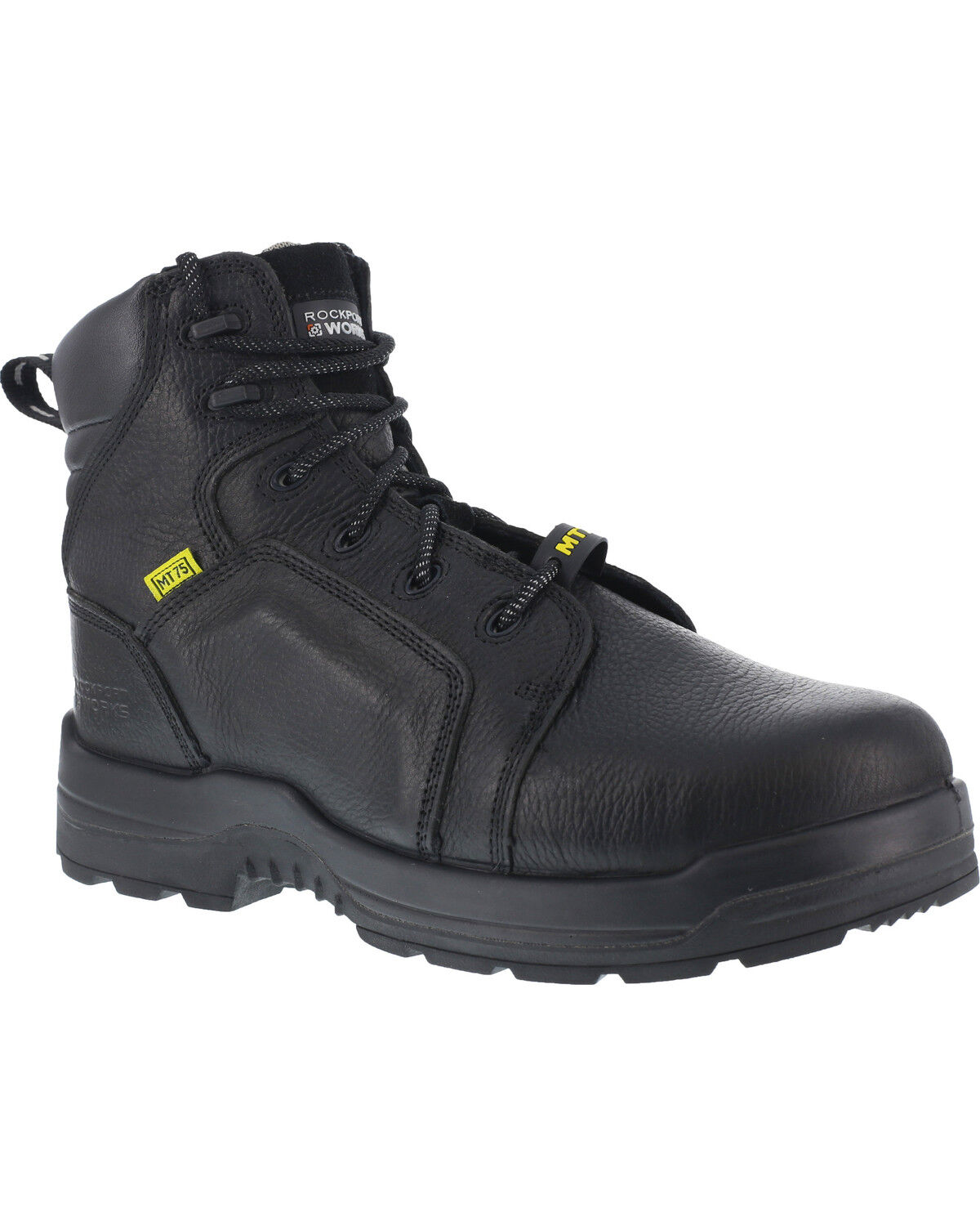 Rockport More Energy Black 6 Lace-Up Work Boots - Composite Toe