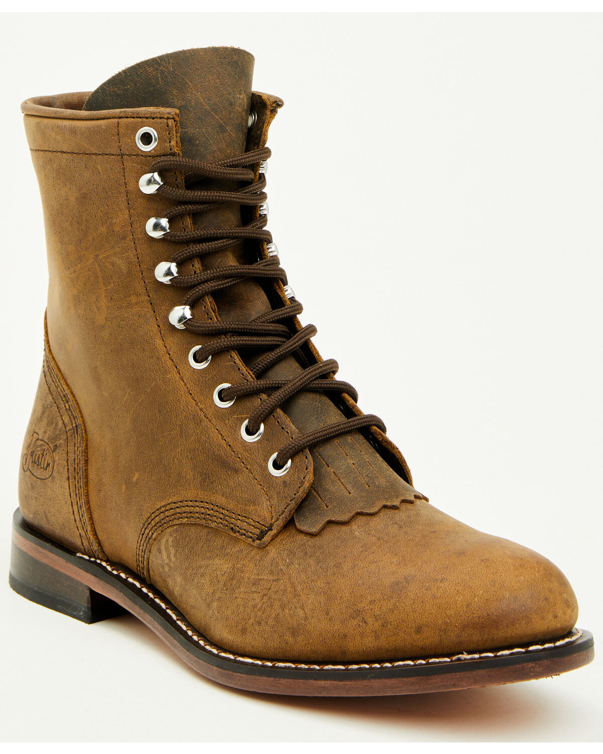 Justin Men's Drennan 7 Lace-Up Roper Boots - Round Toe