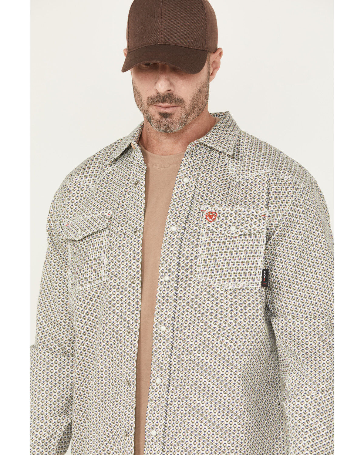 Ariat Men's Rebar FR Venice Printed Long Sleeve Snap Work Shirt