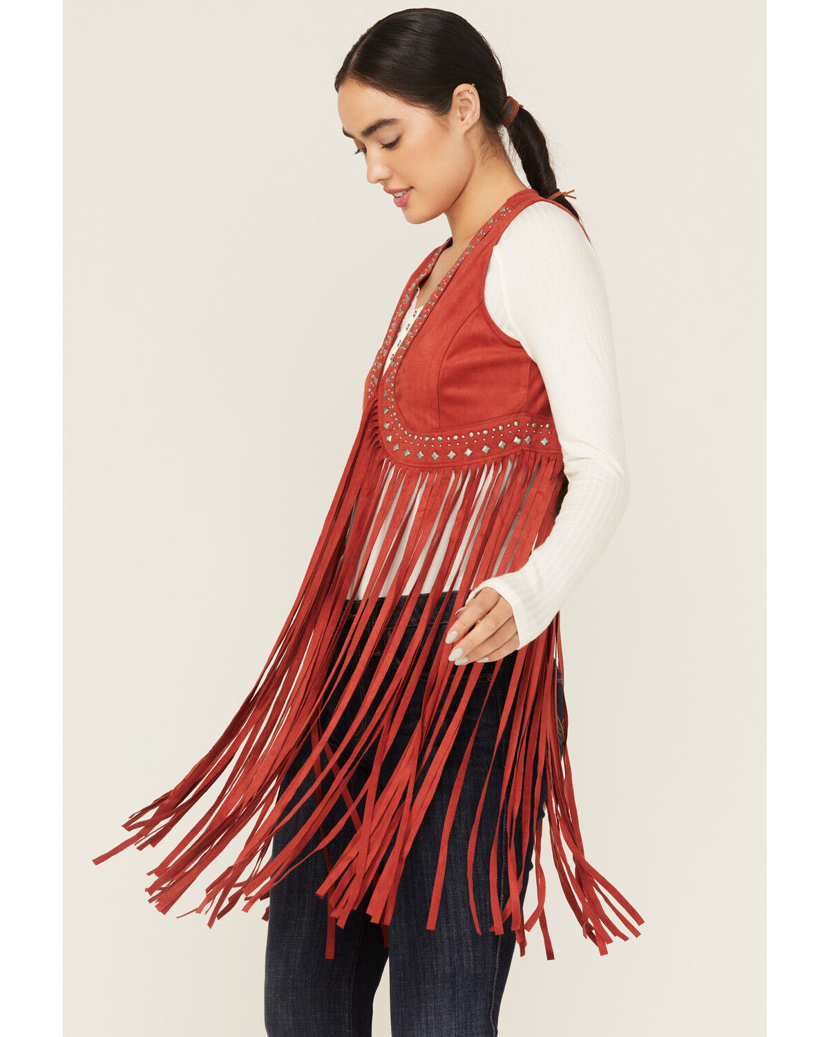 Idyllwind Women's Walnut Studded Faux Suede Fringe Vest 1 383336-idyllwind-women-s-walnut-studded-faux-suede-fringe-vest-1.jpg