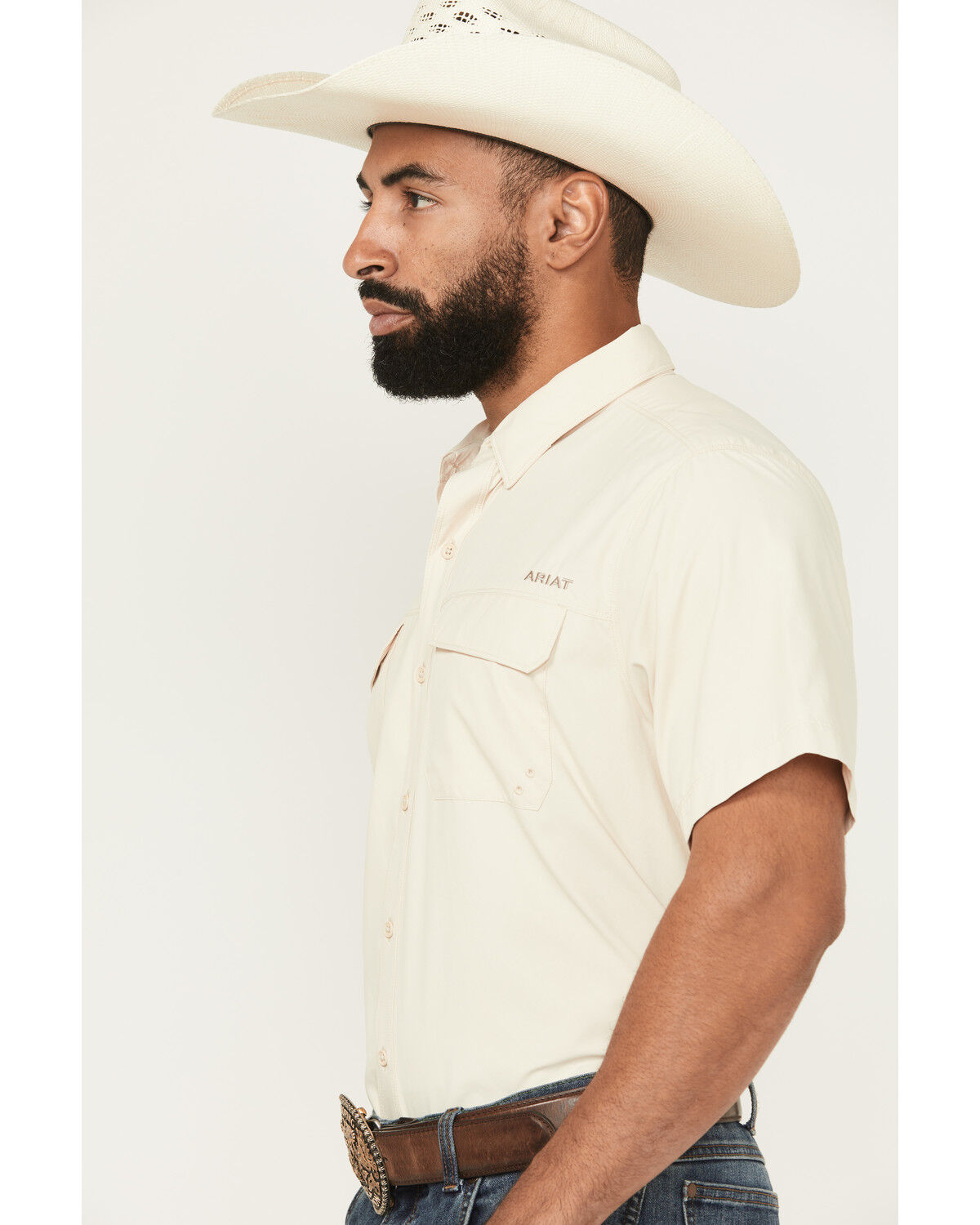 Ariat Men's VentTEK Solid Outbound Short Sleeve Button-Down Shirt