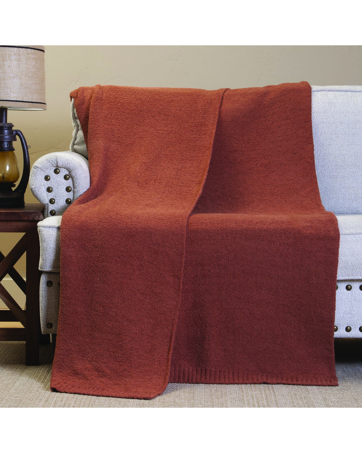 Carstens Home Desert Clay Stretchy Throw Blanket