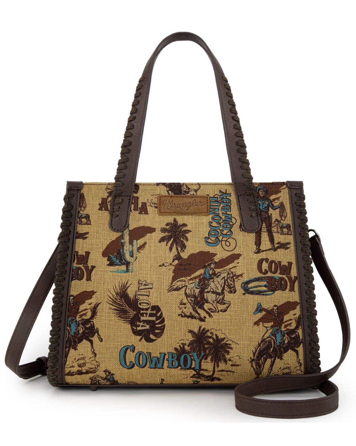 Wrangler Women's Cowboy Print Concealed Carry Crossbody Satchel