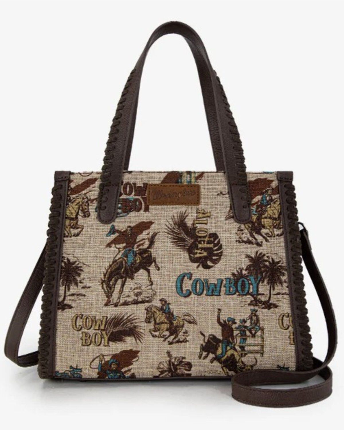 Wrangler Women's Cowboy Print Concealed Carry Crossbody Satchel