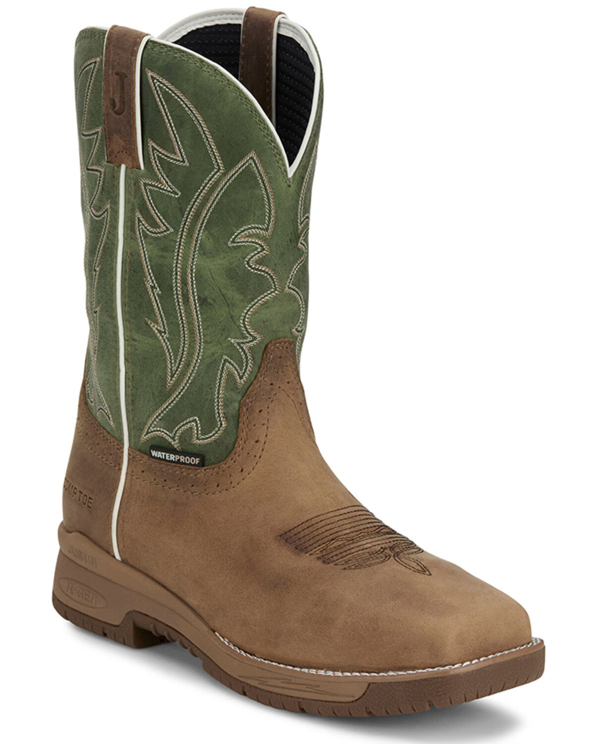 Justin Men's 11 Nitread Waterproof Work Boots- Nano Composite Toe