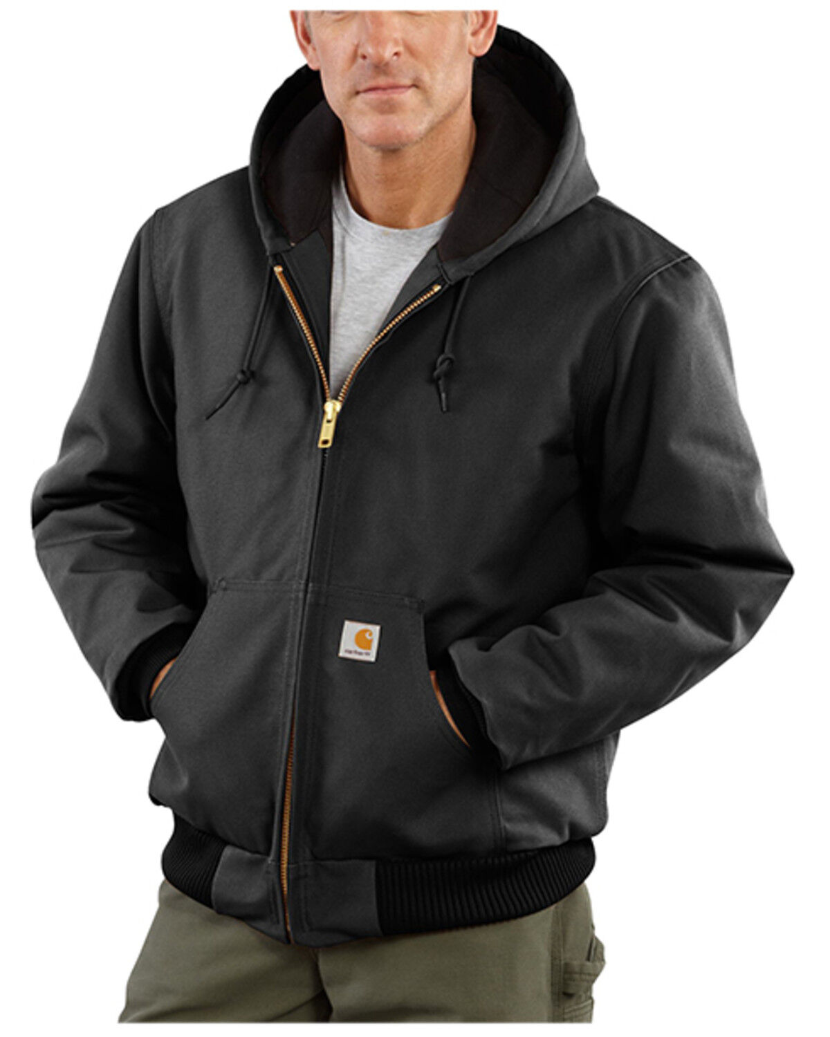 Carhartt Men's Flannel Lined Loose Fit Firm Duck Active Jacket - Big