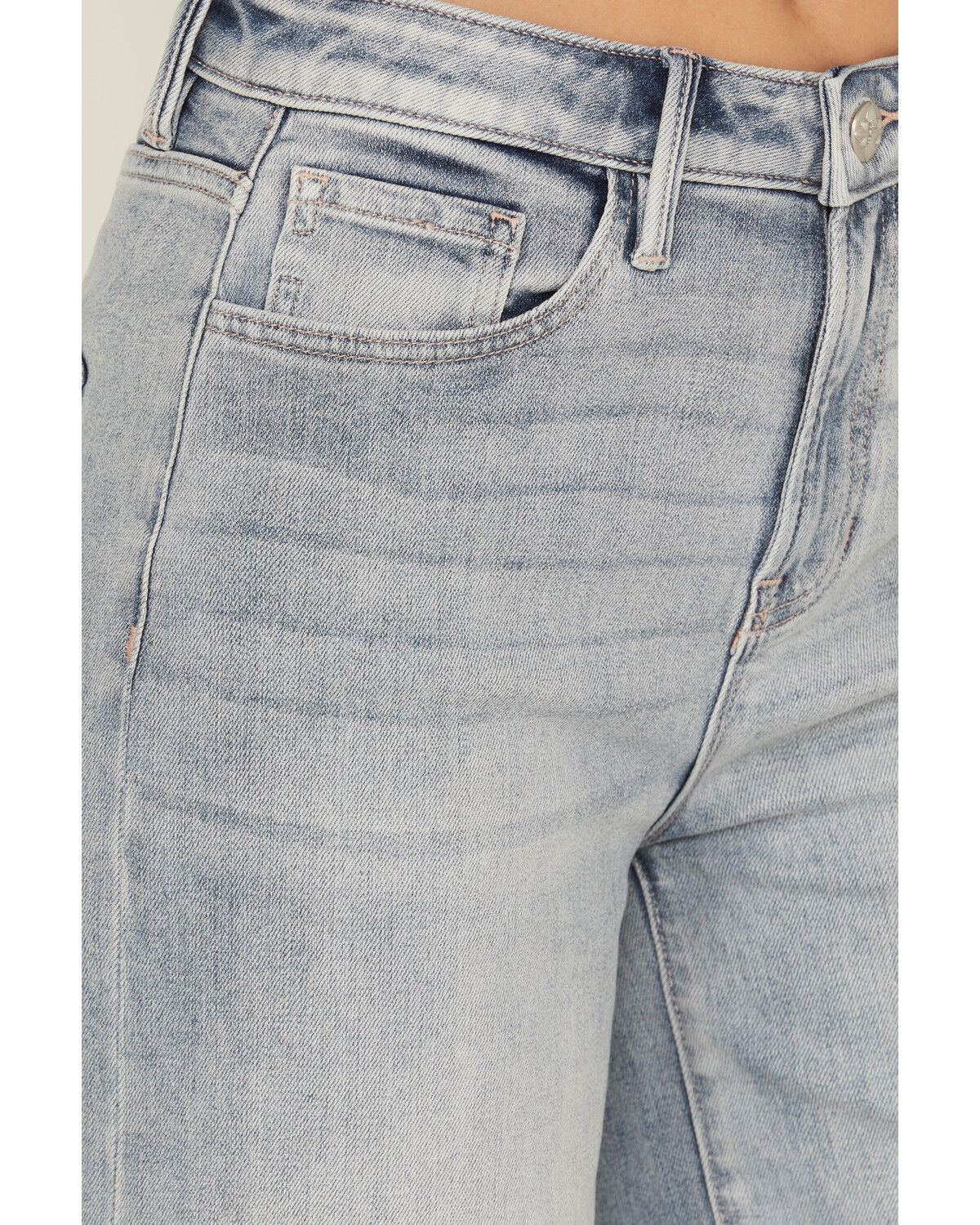 Miss Me Women's Light Wash High Rise 32 Super Wide Stretch Denim Jeans