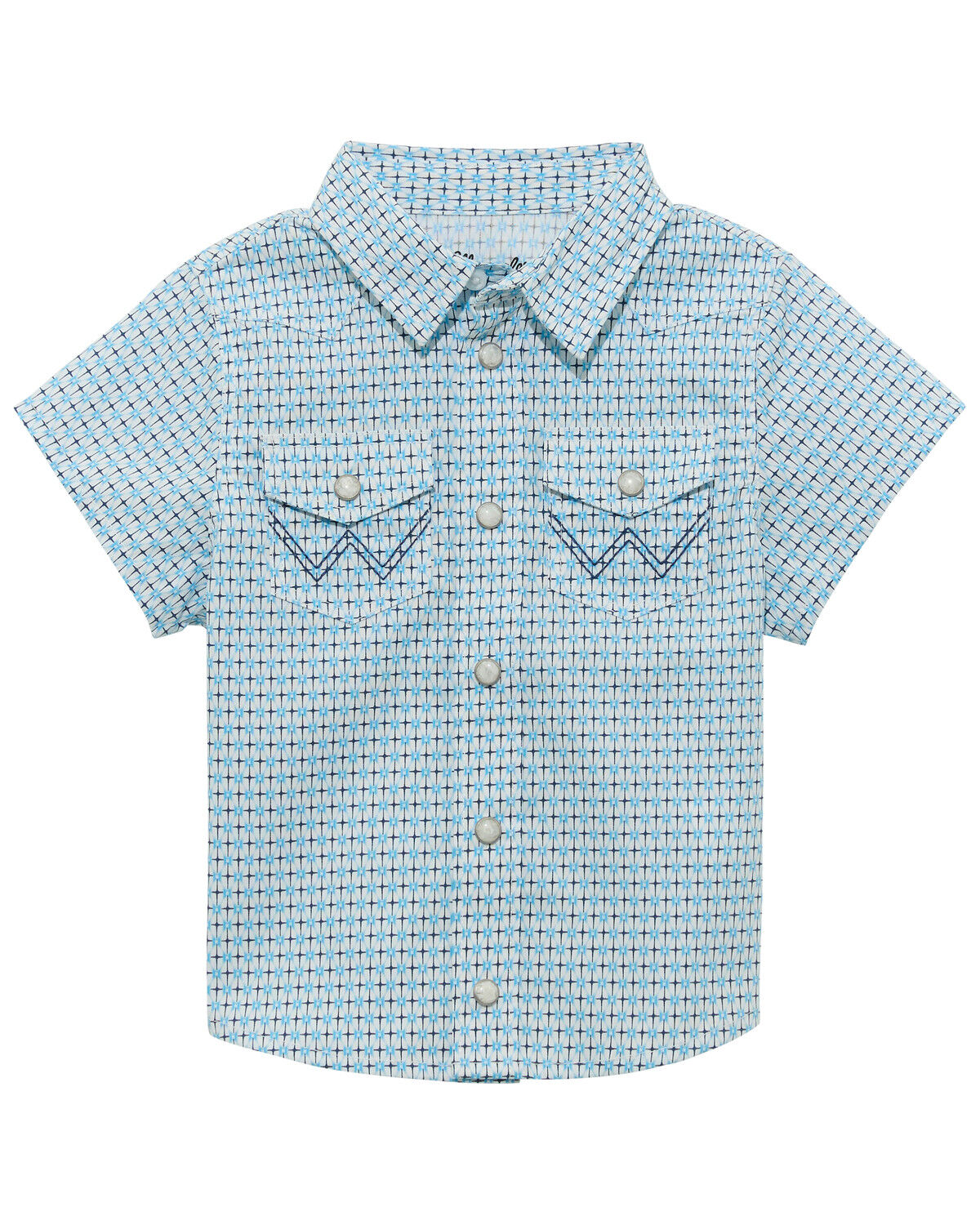 Wrangler Toddler Boys' Geo Print Short Sleeve Snap Western Shirt