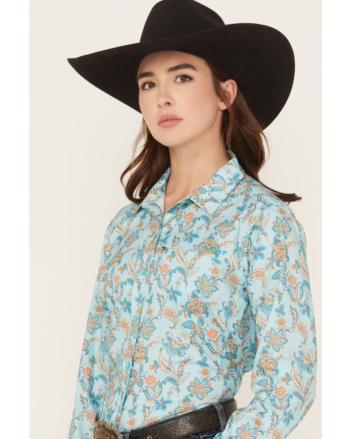 Ariat Women's VentTEK Floral Paisley Print Long Sleeve Button-Down Stretch Western Shirt