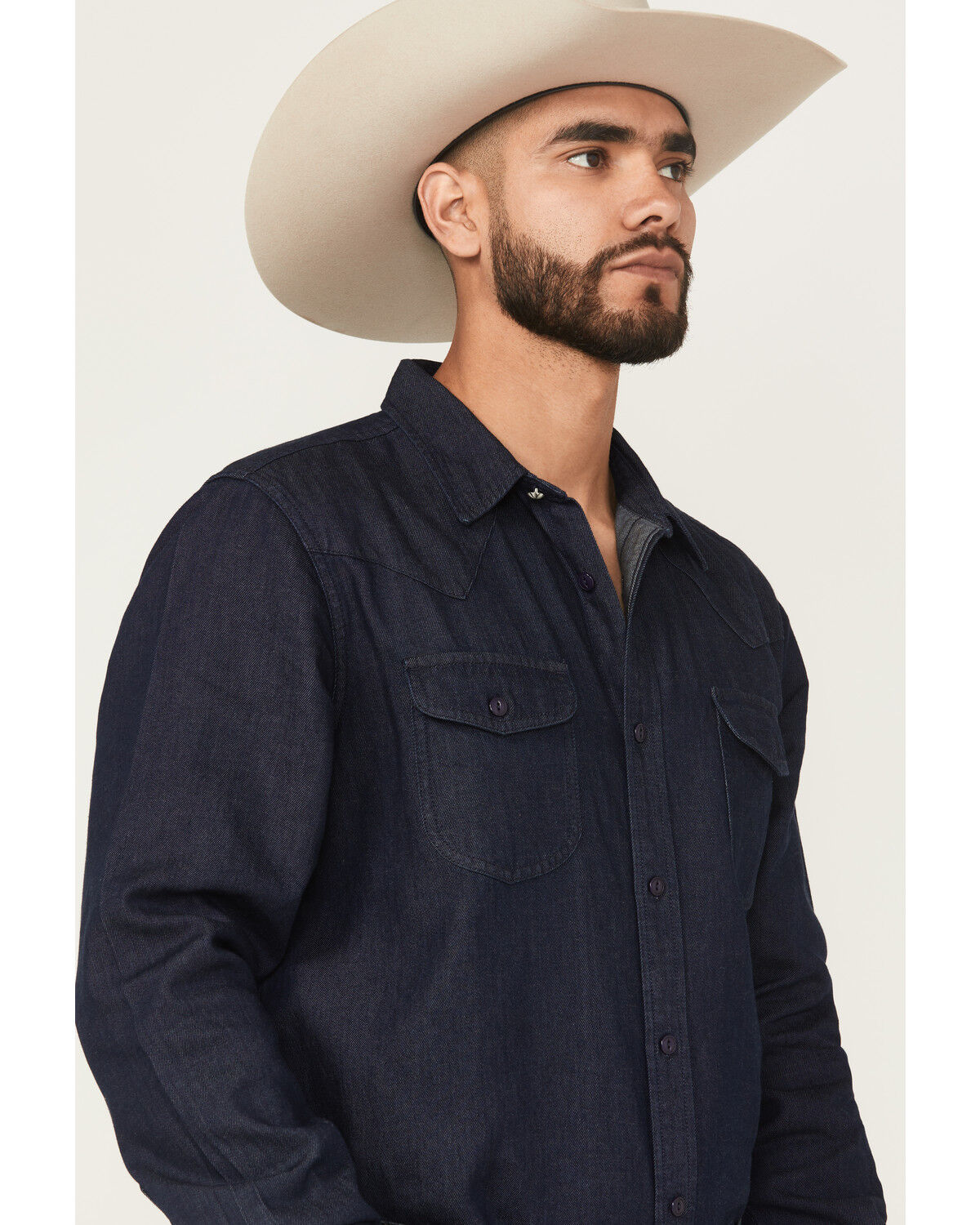 Cody James Black 1978® Men's Mamba Dark Wash Denim Long Sleeve Button-Down Western Shirt