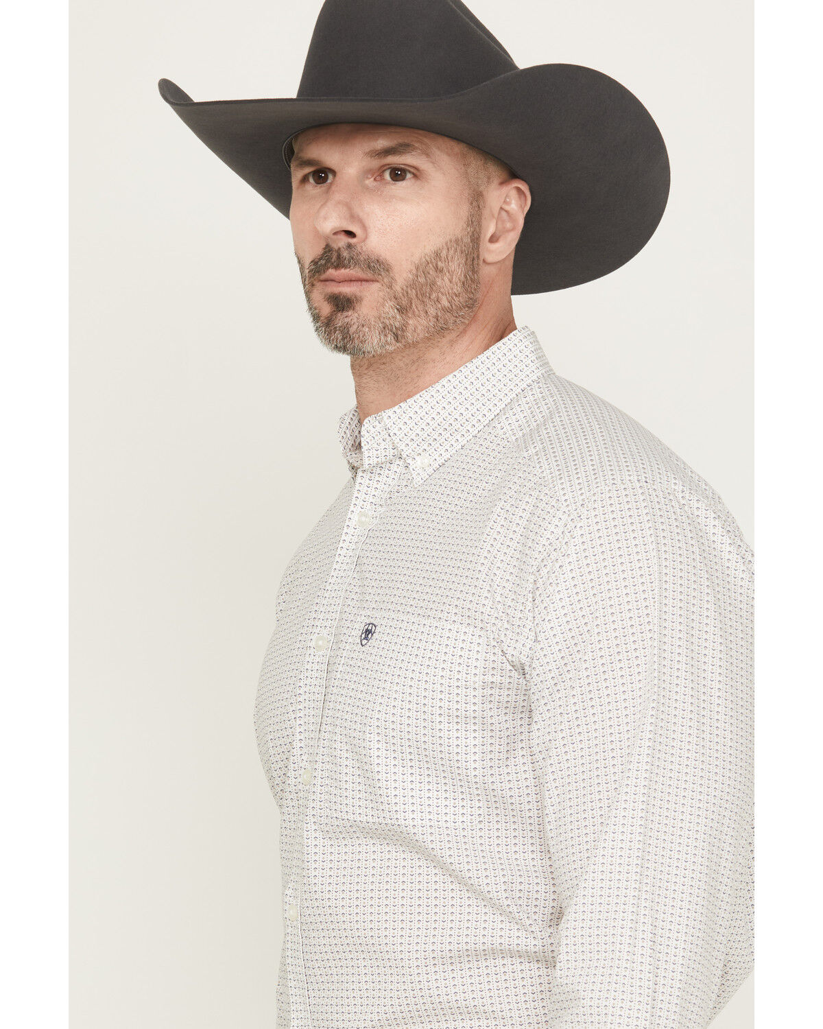 Ariat Men's Cesar Striped Geo Long Sleeve Button-Down Western Shirt