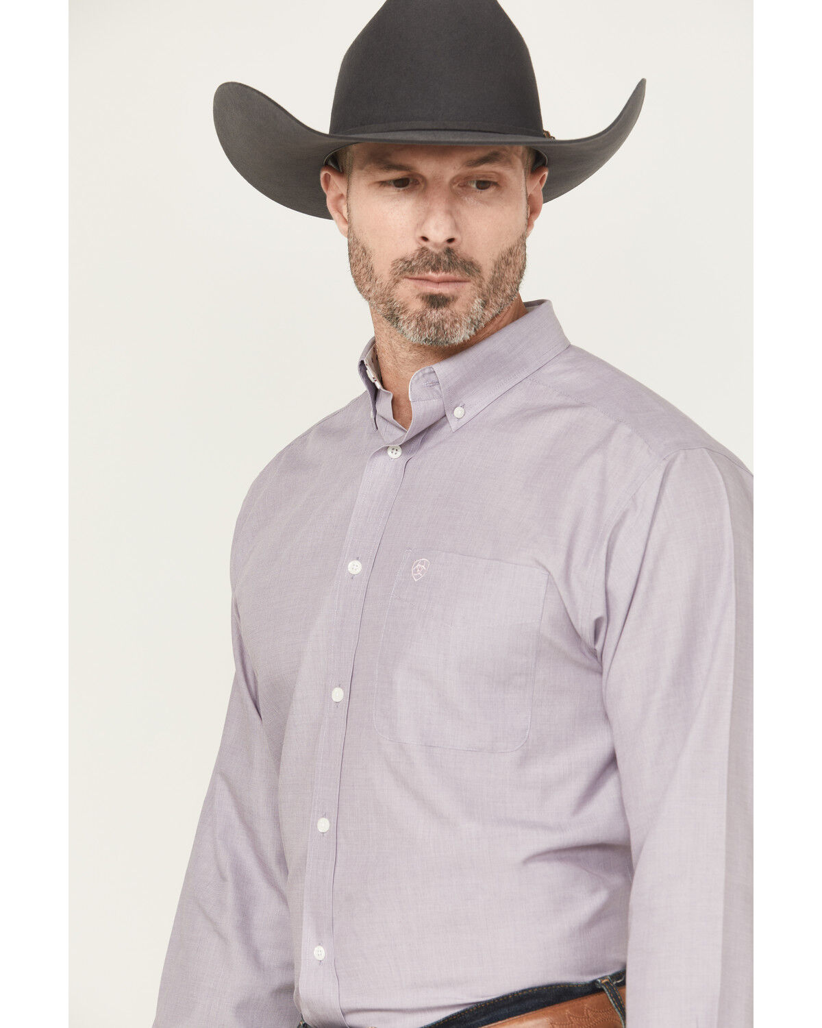 Ariat Men's Solid Long Sleeve Button-Down Western Shirt