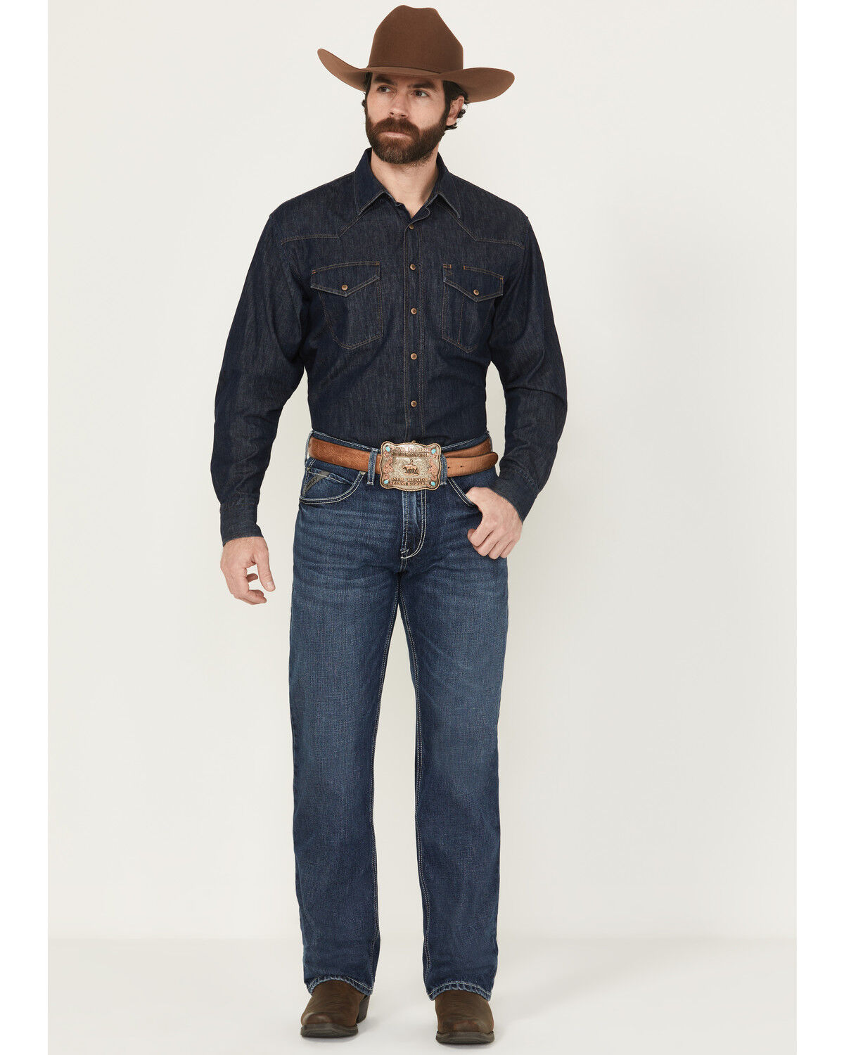 Ariat Men's M2 Camilo Dark Wash Relaxed Bootcut Rigid Denim Jeans