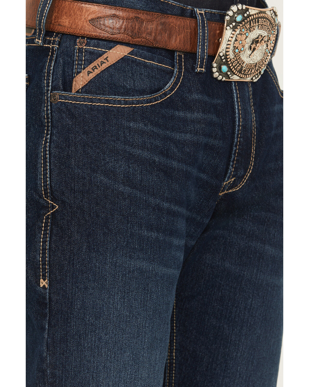 Ariat Men's Dark Wash Hampton Relaxed Bootcut Stretch Denim Jeans