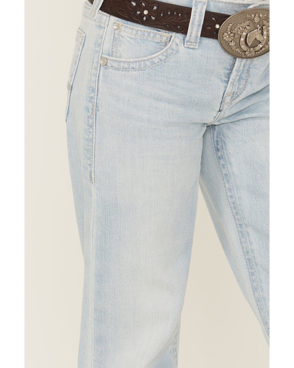 Ariat Girls' Light Wash Trouser Stretch Denim Jeans