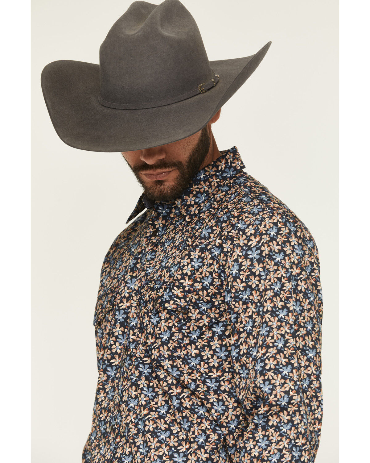 Cody James Men's Howdy Haven Floral Print Long Sleeve Snap Western Shirt