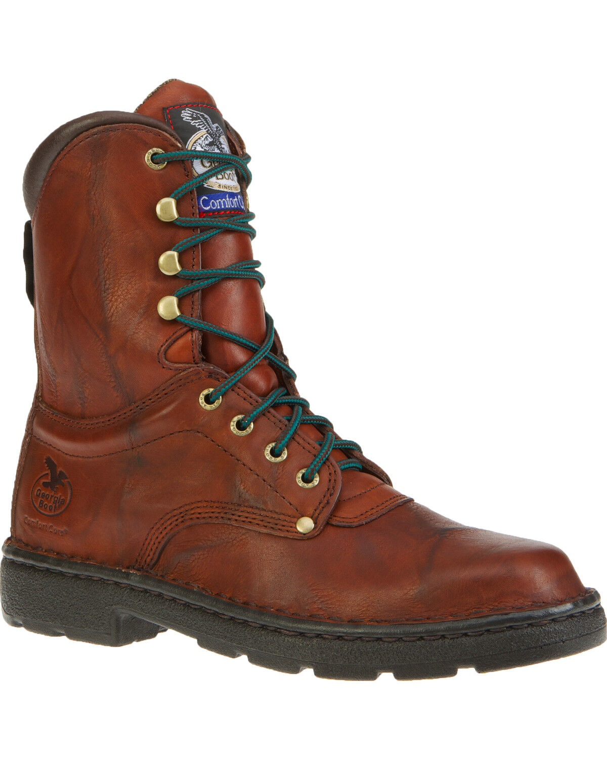 Georgia Boot Men's 8 Eagle Light Lace-Up Work Boots - Round Toe
