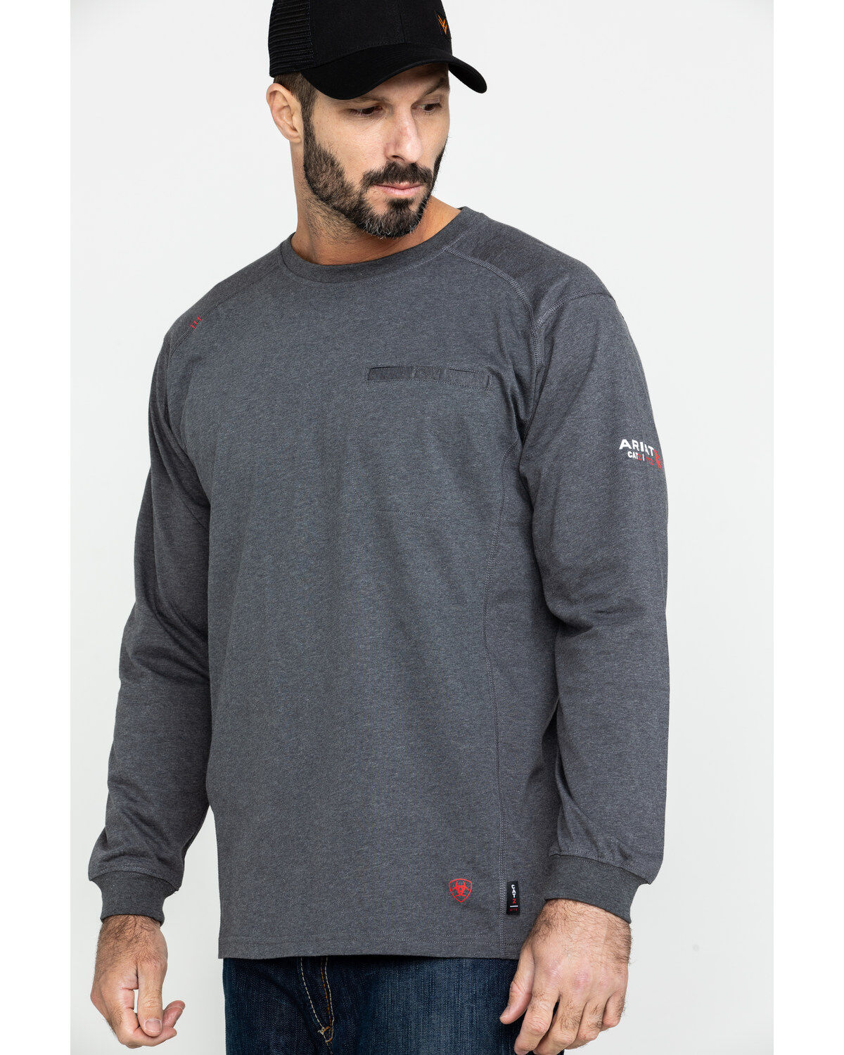 Ariat Men's FR Air Henley Long Sleeve Work Shirt - Big