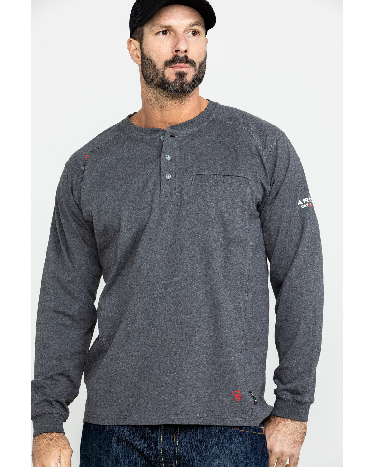 Ariat Men's FR Air Henley Long Sleeve Work Shirt