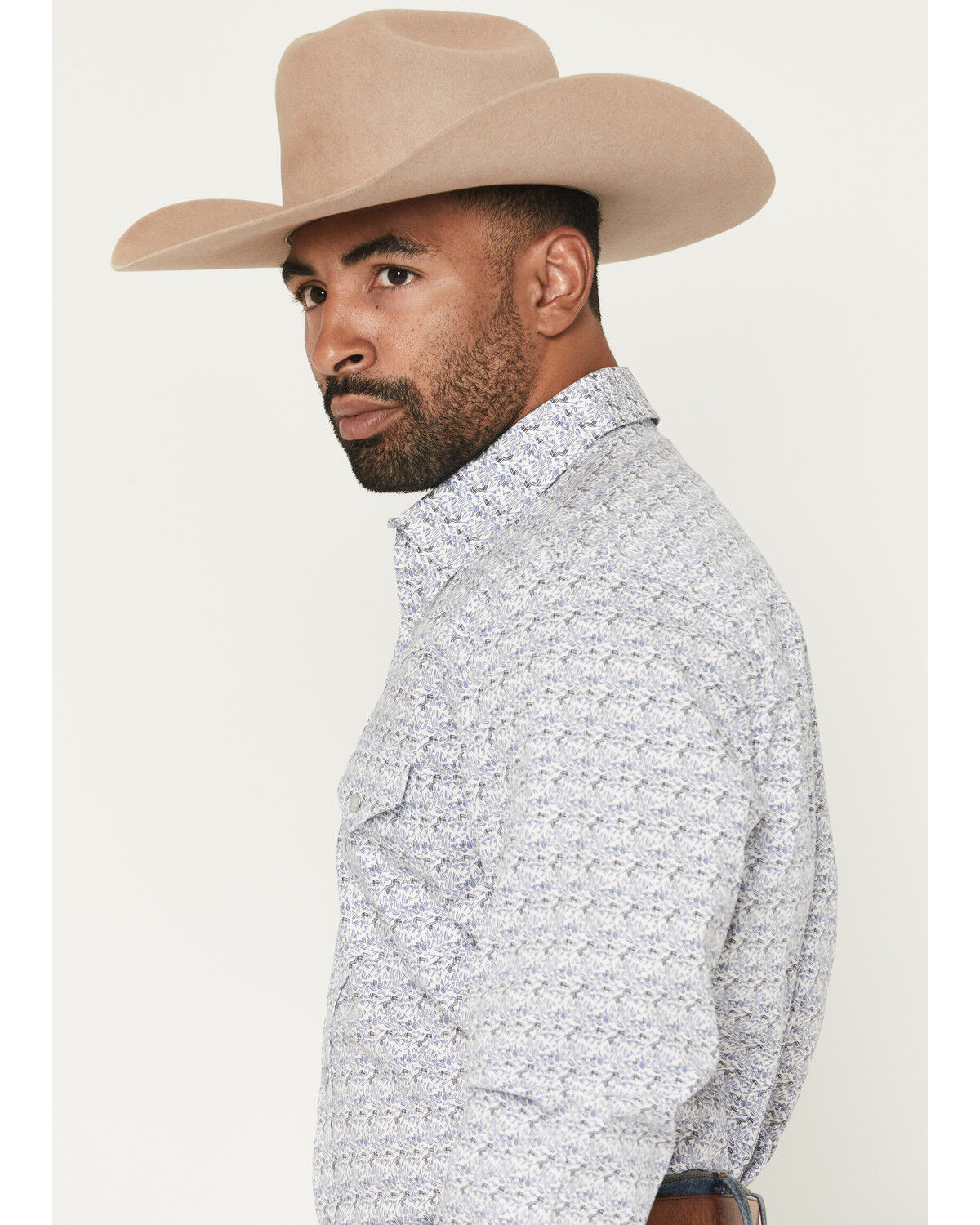 Wrangler 20X Men's Geo Print Long Sleeve Snap Stretch Western Shirt