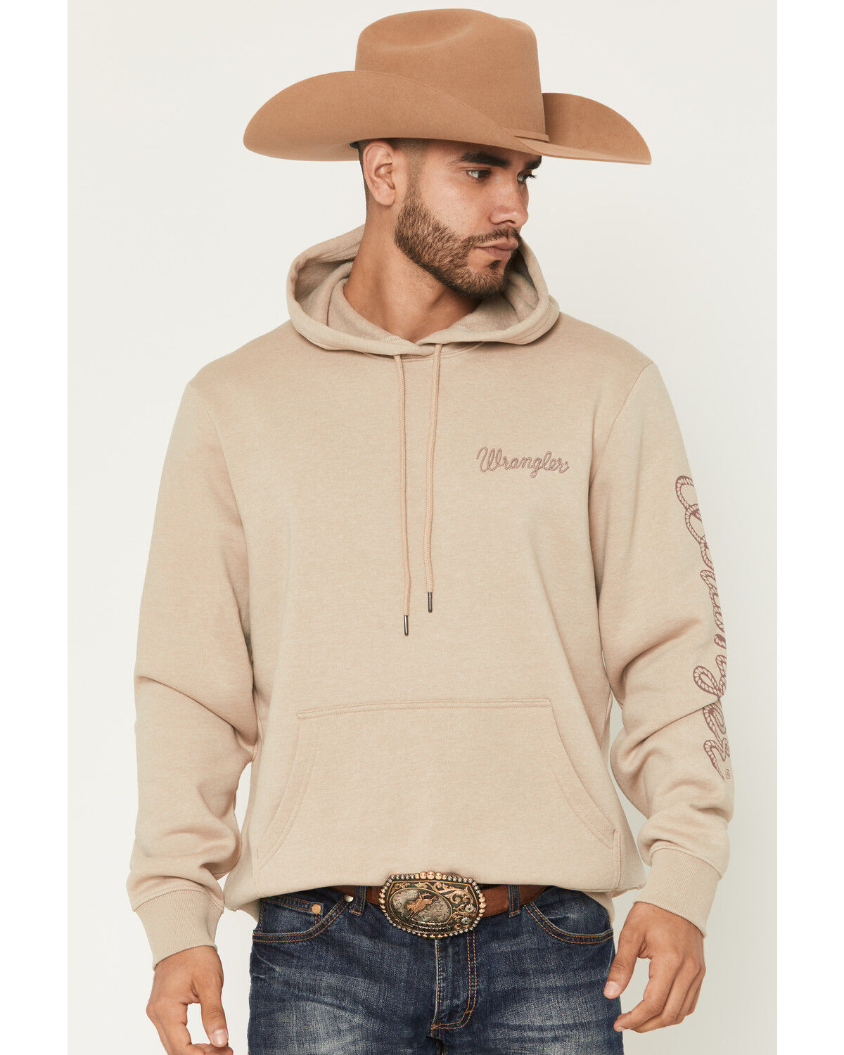 Wrangler Men's Logo Graphic Hooded Sweatshirt