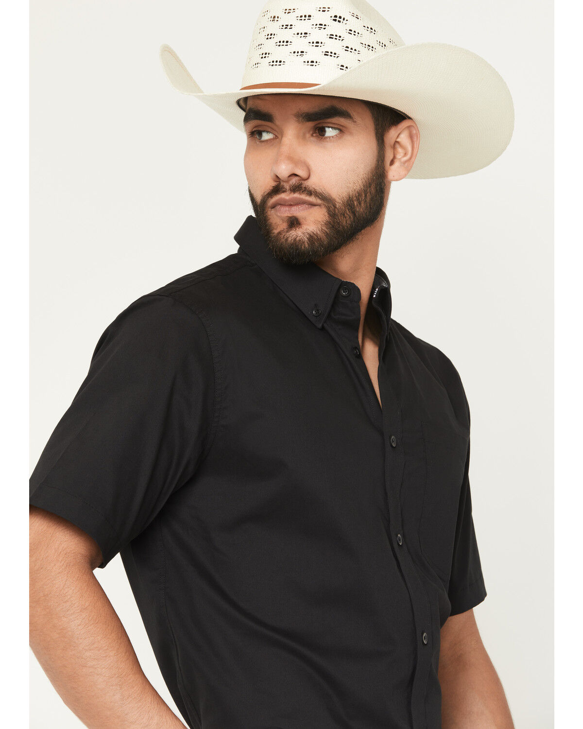 Cody James Men's Basic Twill Short Sleeve Button-Down Stretch Western Shirt