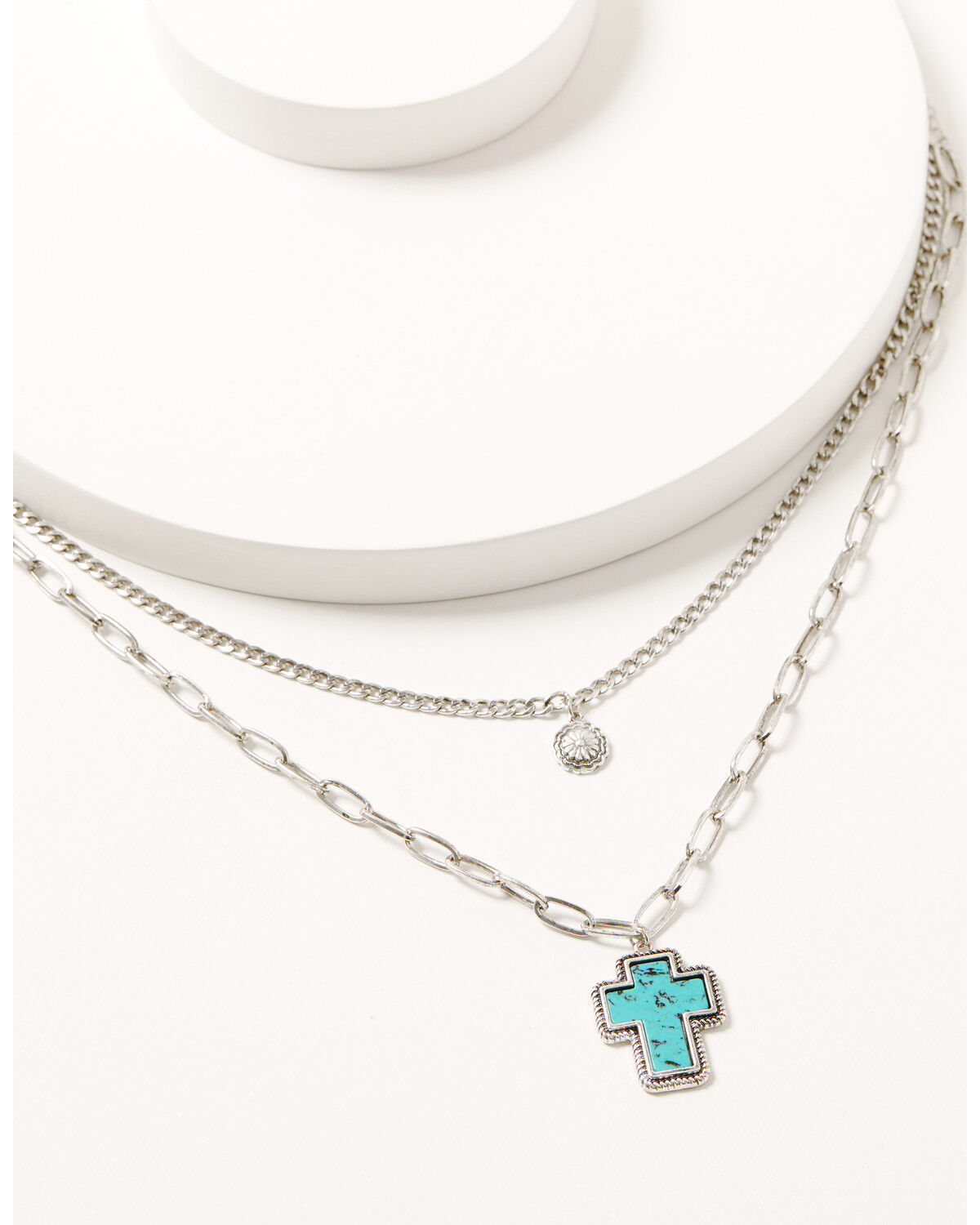 Shyanne Women's Two-Layer Cross Pendant Necklace