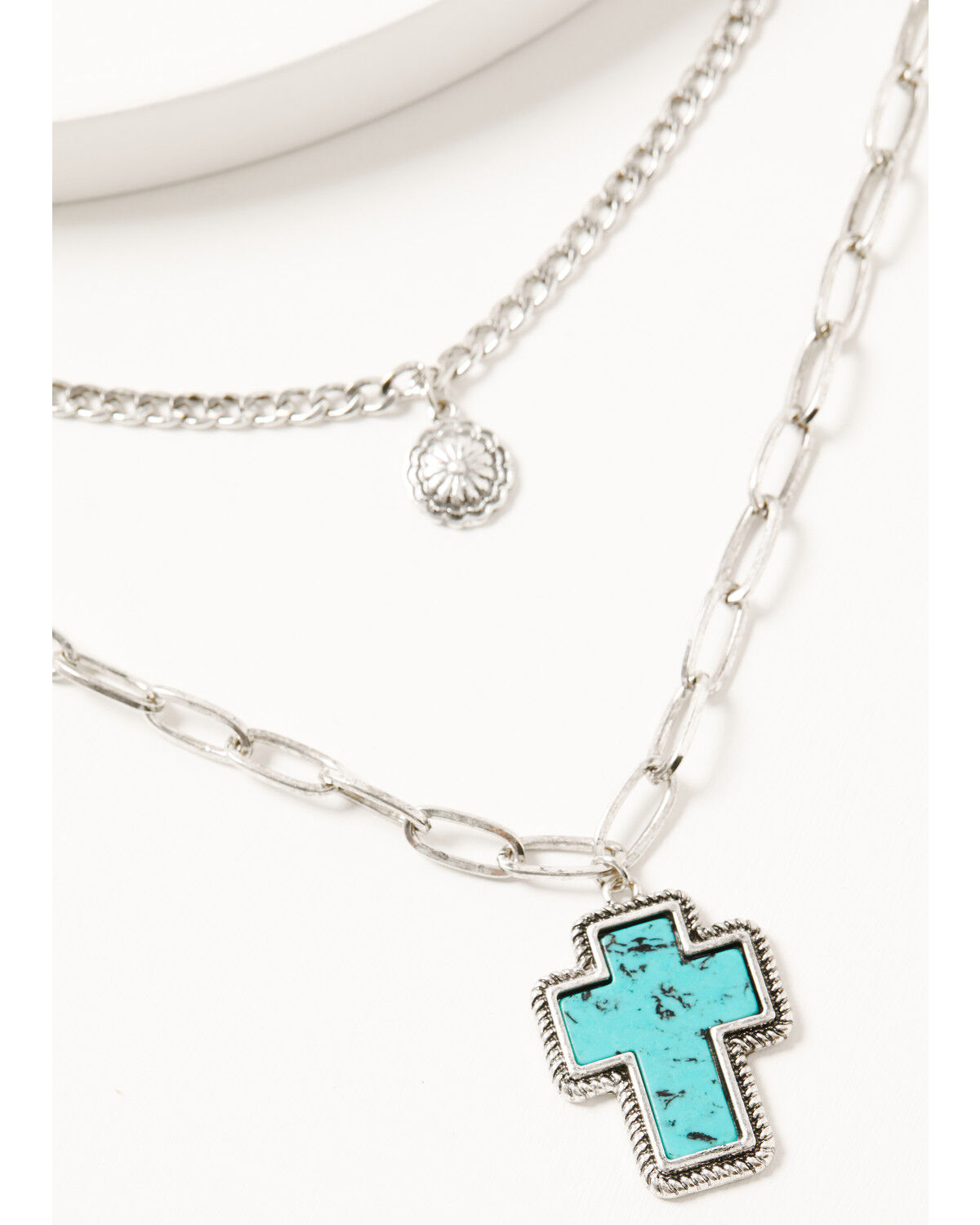 Shyanne Women's Two-Layer Cross Pendant Necklace