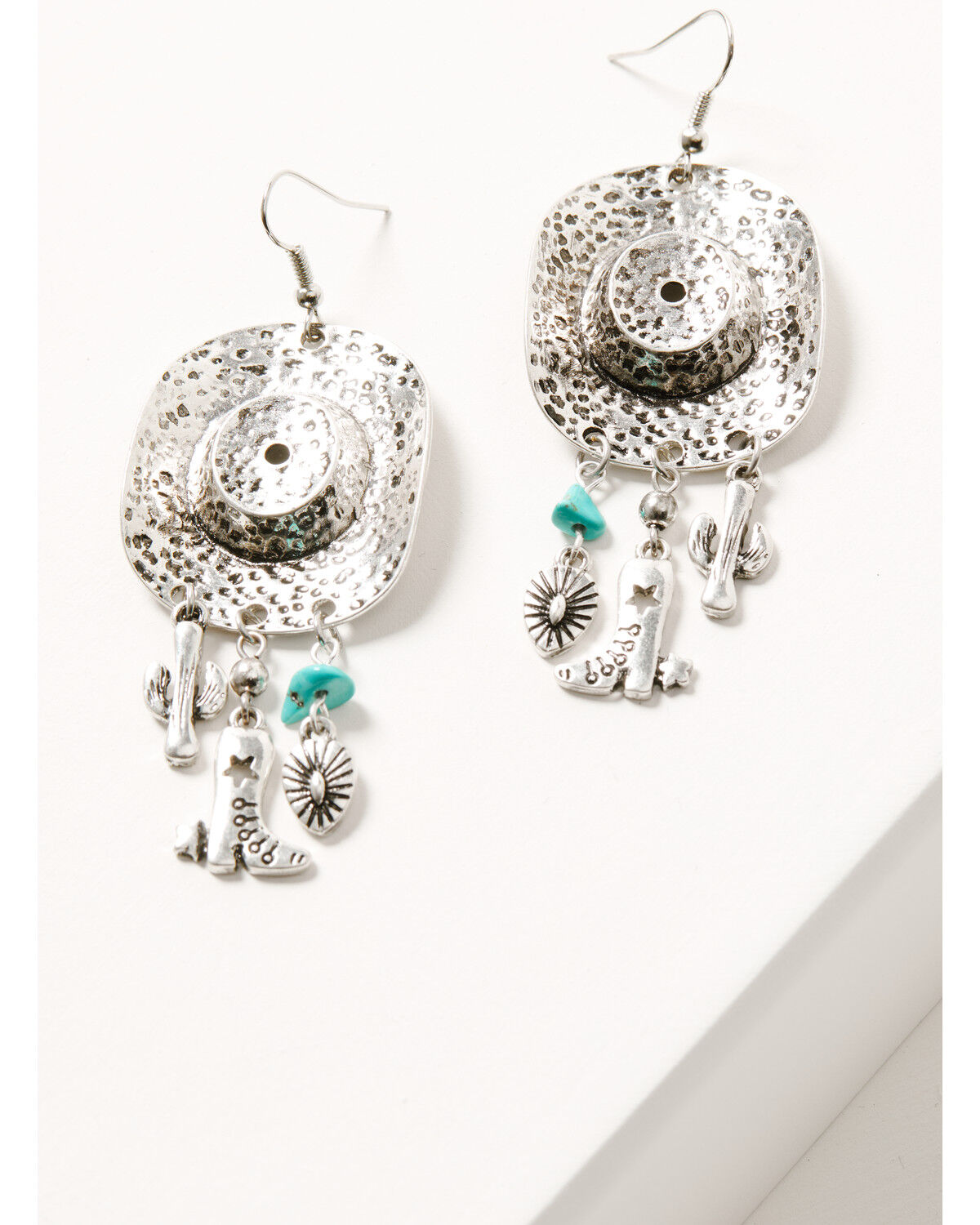 Shyanne Women's Statement Cowgirl Hat Charm Earrings