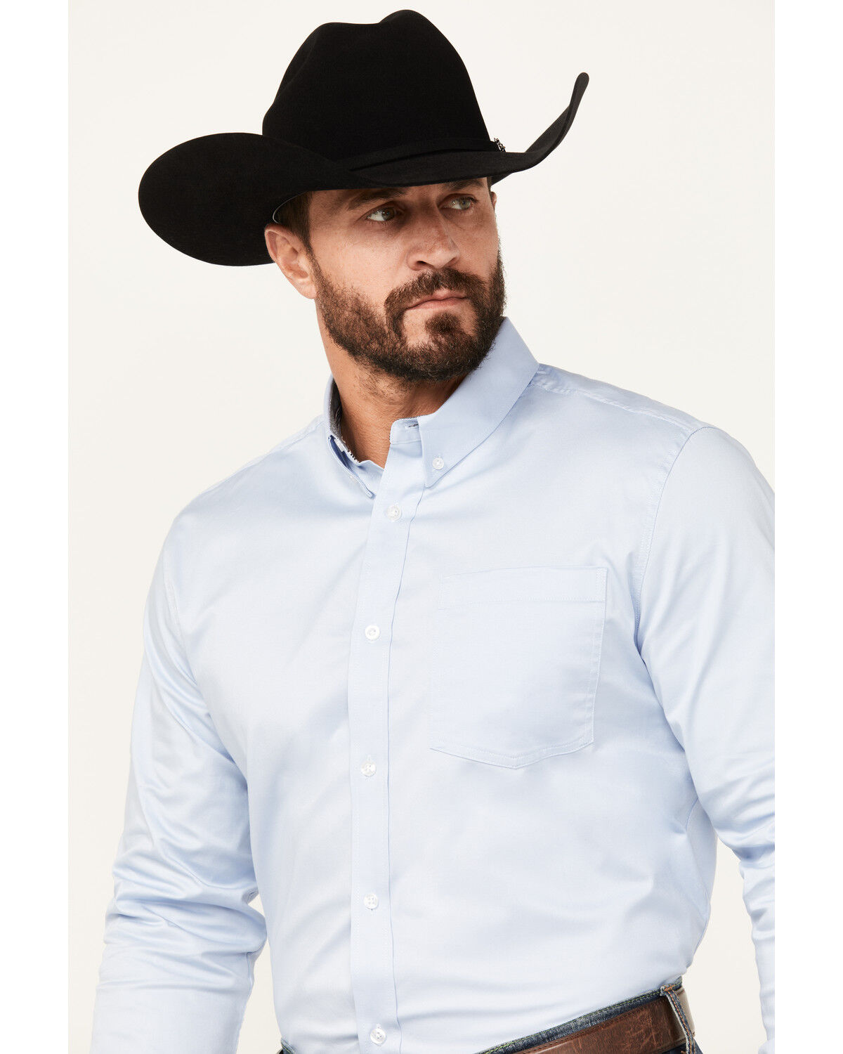 Cody James Men's Performance Twill Solid Long Sleeve Button-Down Western Shirt - Big